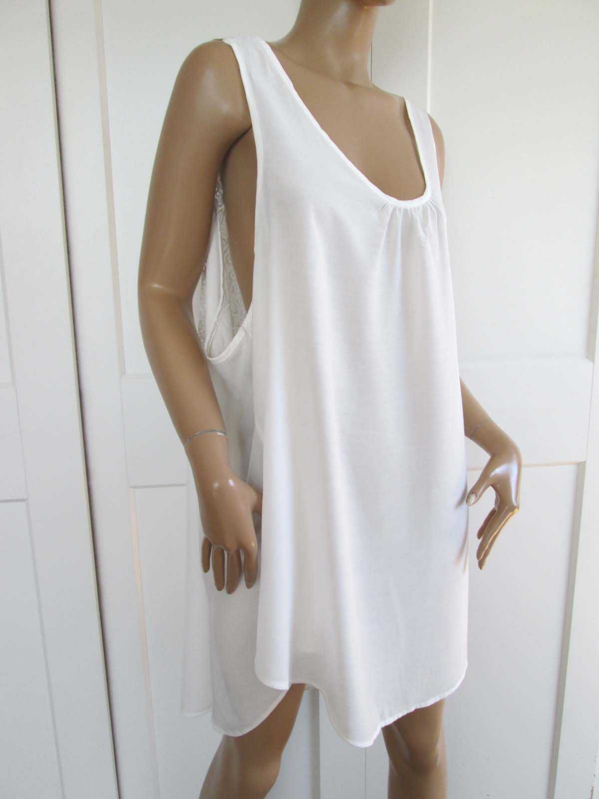 Shein biała tunika sukienka z koronką plus size 3XL 4XL NOWA