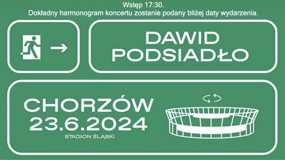 VIP Bilet Koncert Dawid Podsiadło Chorzów, 23.06.2024 2szt.