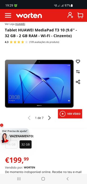 Vendo o troco tablet