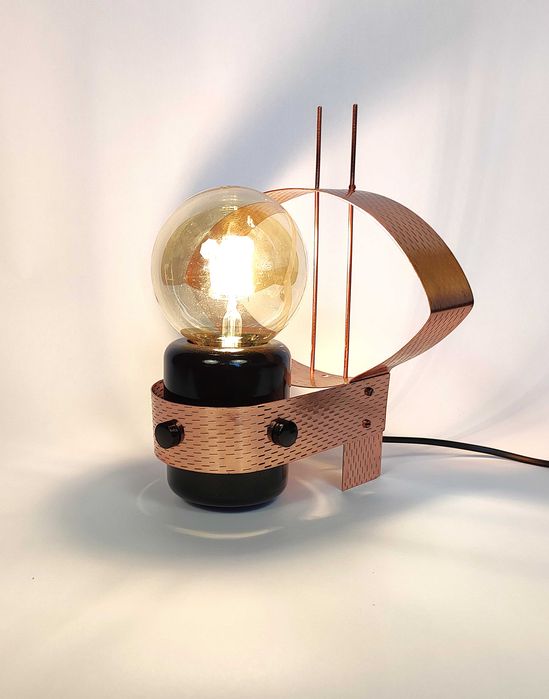 Lampki kinkiety Nowa Huta PRL retro vintage art deco space age