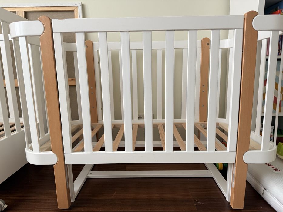 Ліжко дитяче Престиж-2 з рухомою решіткою та маятником