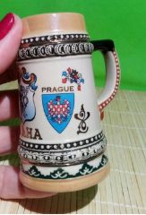 кружка бокал пивной миниатюра 8,5см ПРАГА praga чехия керамика сувени