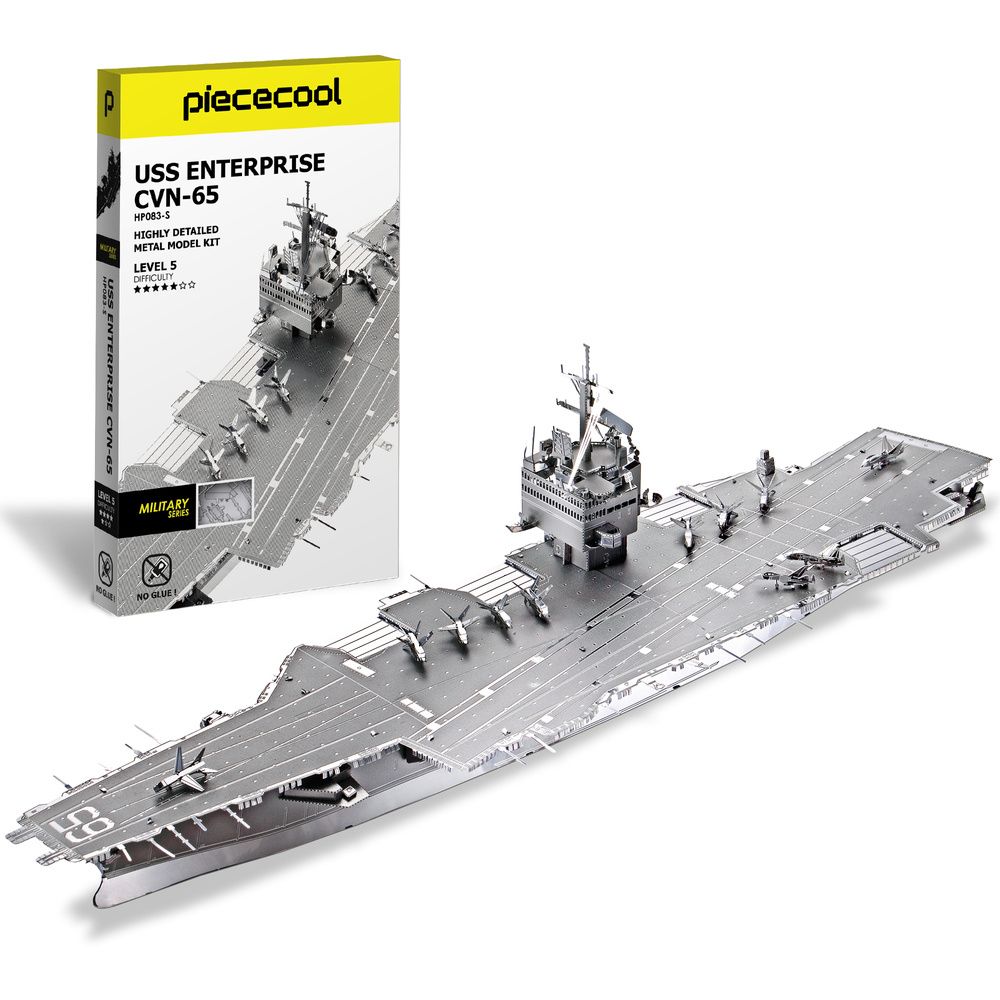 piececool puzzle metalowe model 3d - statek uss enterprise cvn-65