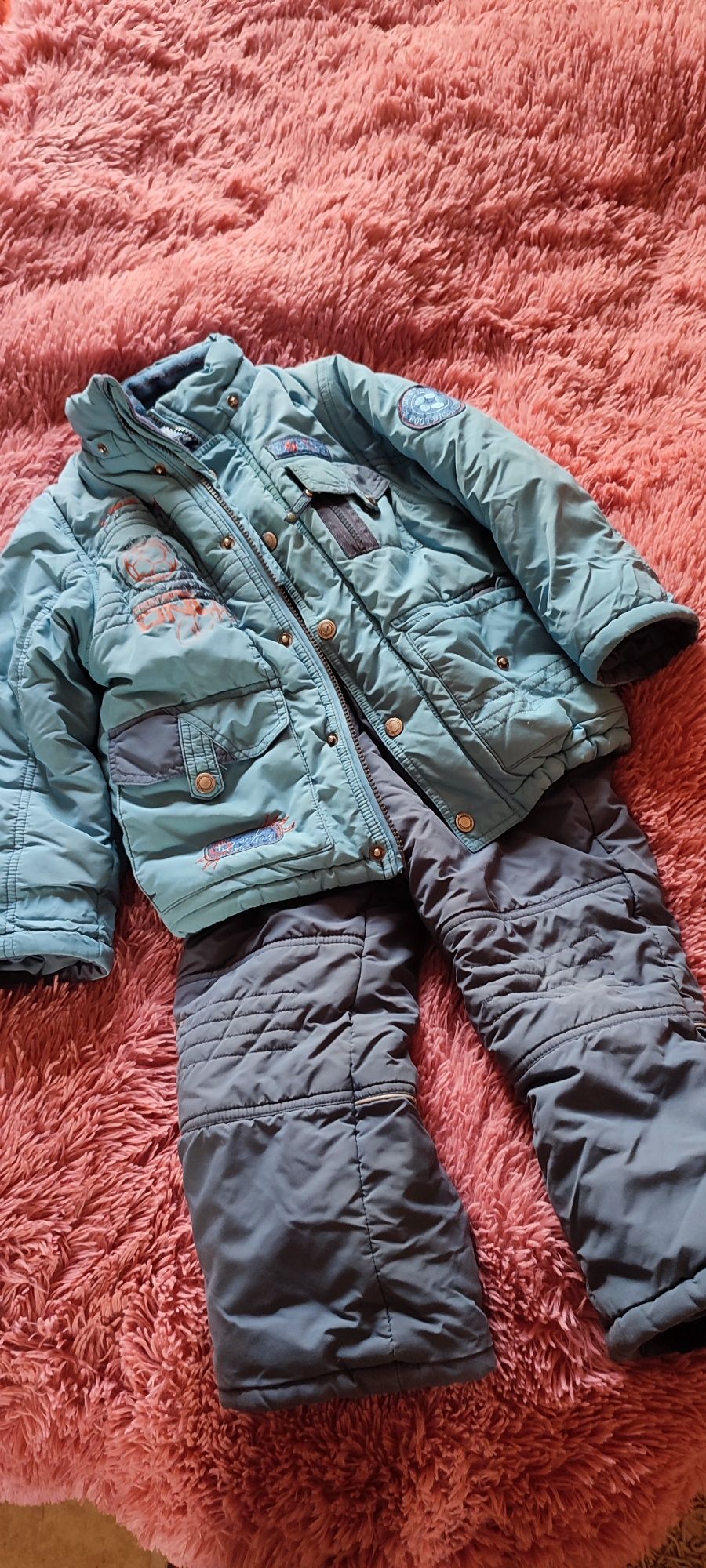 Дитяча зимова куртка з комбінезоном на 98 см