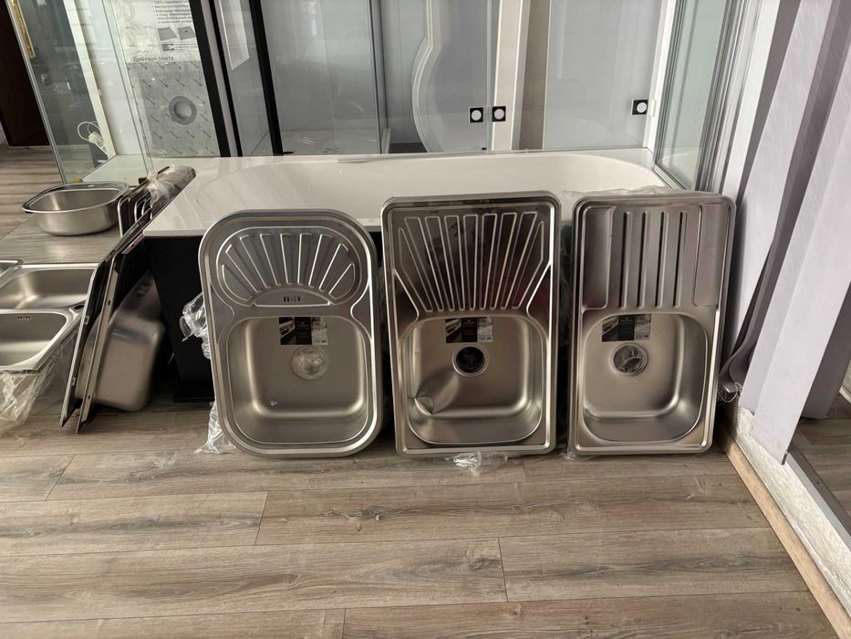 Мойки кухонные уценка Новые толщина 0,6 0,8 3.0/1.0 мм