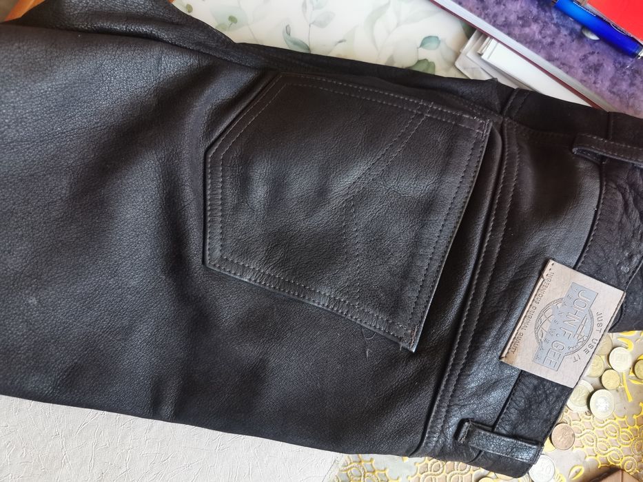 Spodnie skórzane skóra 100 % 100 cm pas