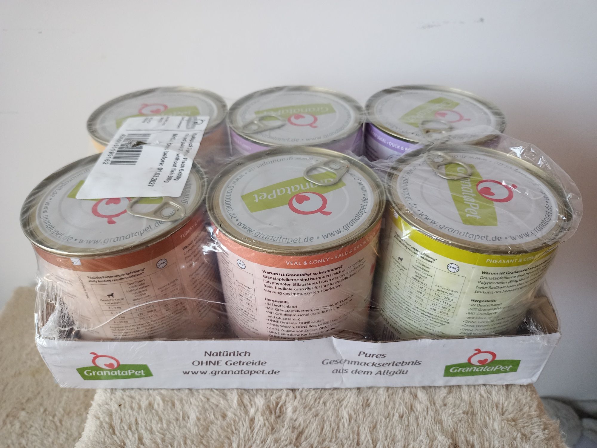 Granatapet karma mokra dla kota 6x800g mix smaków