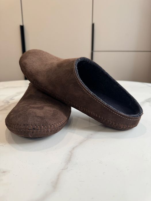 Тапки натуральний войлок+натуральний замш, чоловічі домашні.