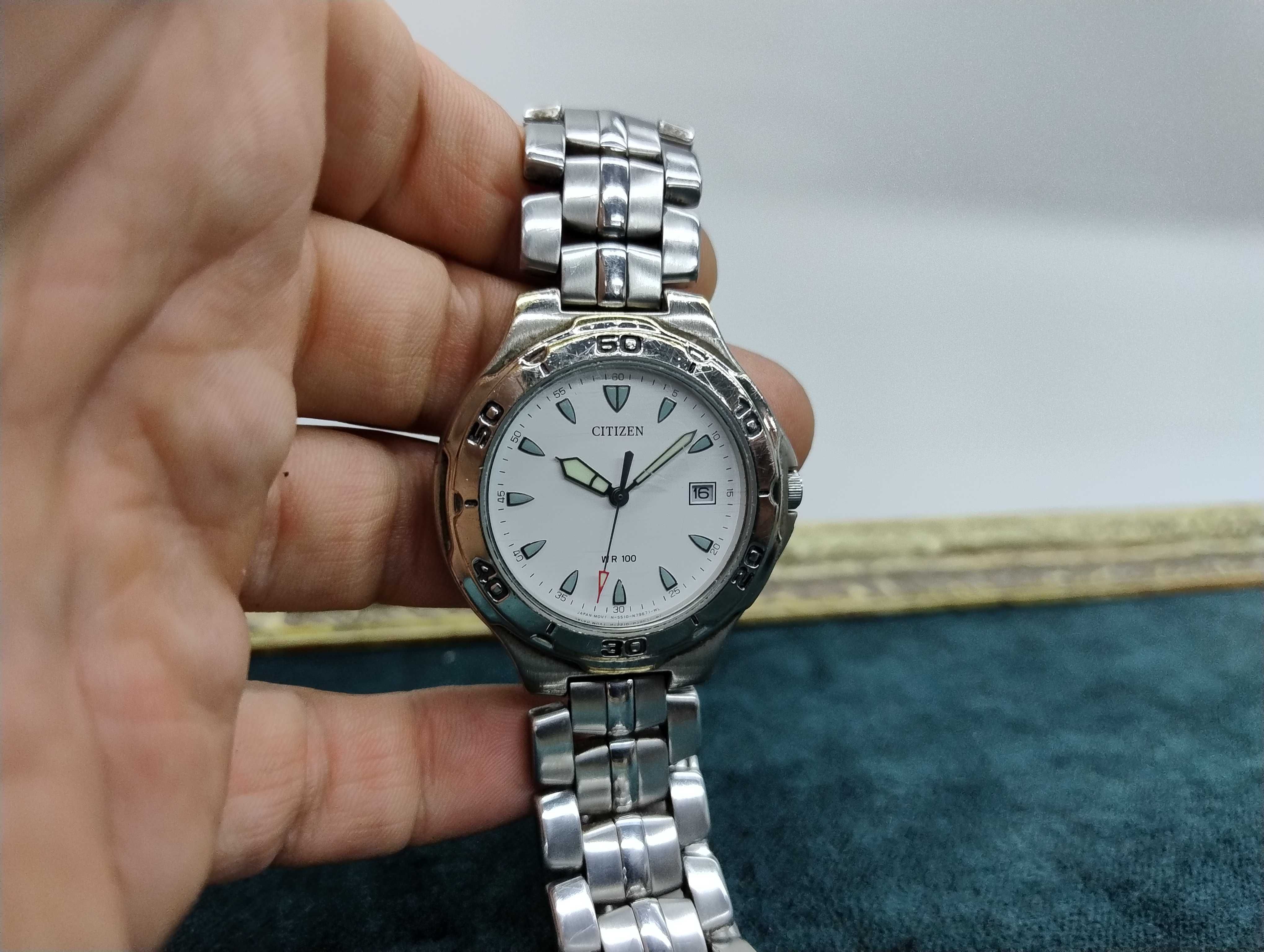 Oryginalny Zegarek Citizen WR 100 jak Nurek stalowy model Vintage !