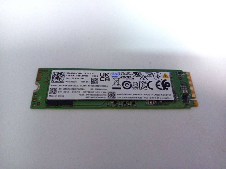 SSD Intel M.2 512GB NVMe