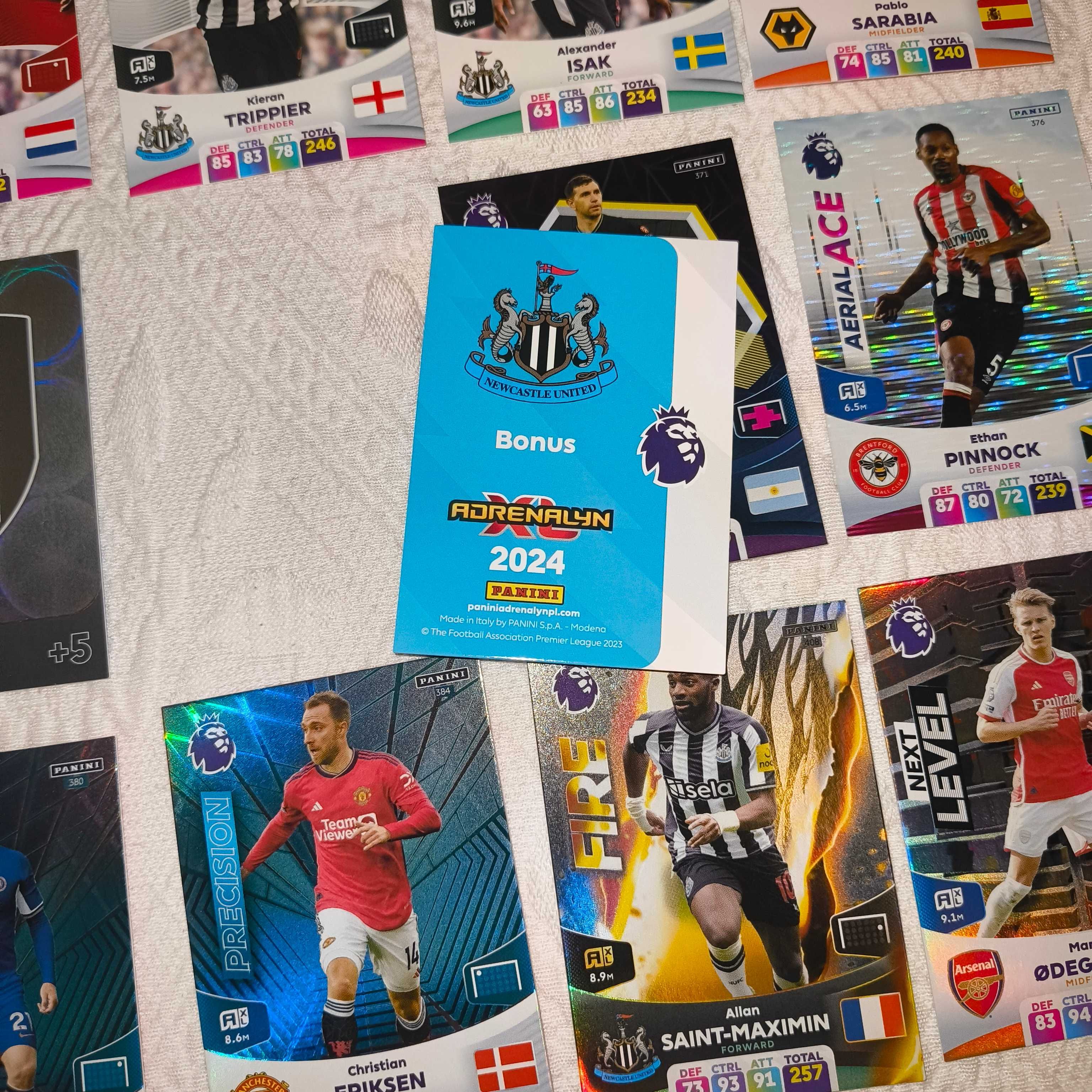 16 Cartas Adrenalyn Premier League 2024
