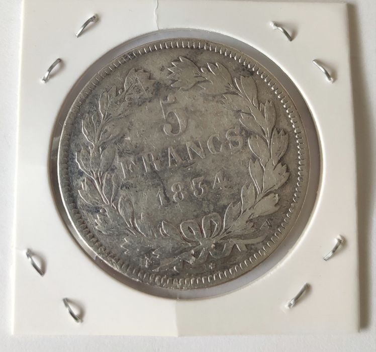 5 Francos/Prata/1834