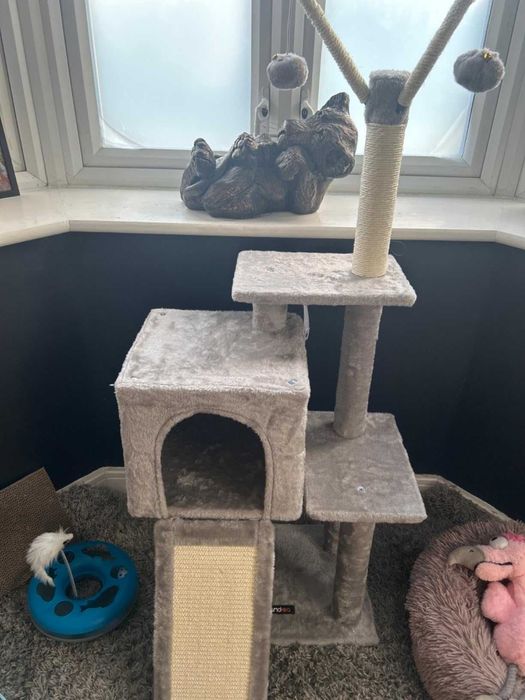 Drapak legowisko domek wysoki dla kota słupek do drapania NOWY 118 cm