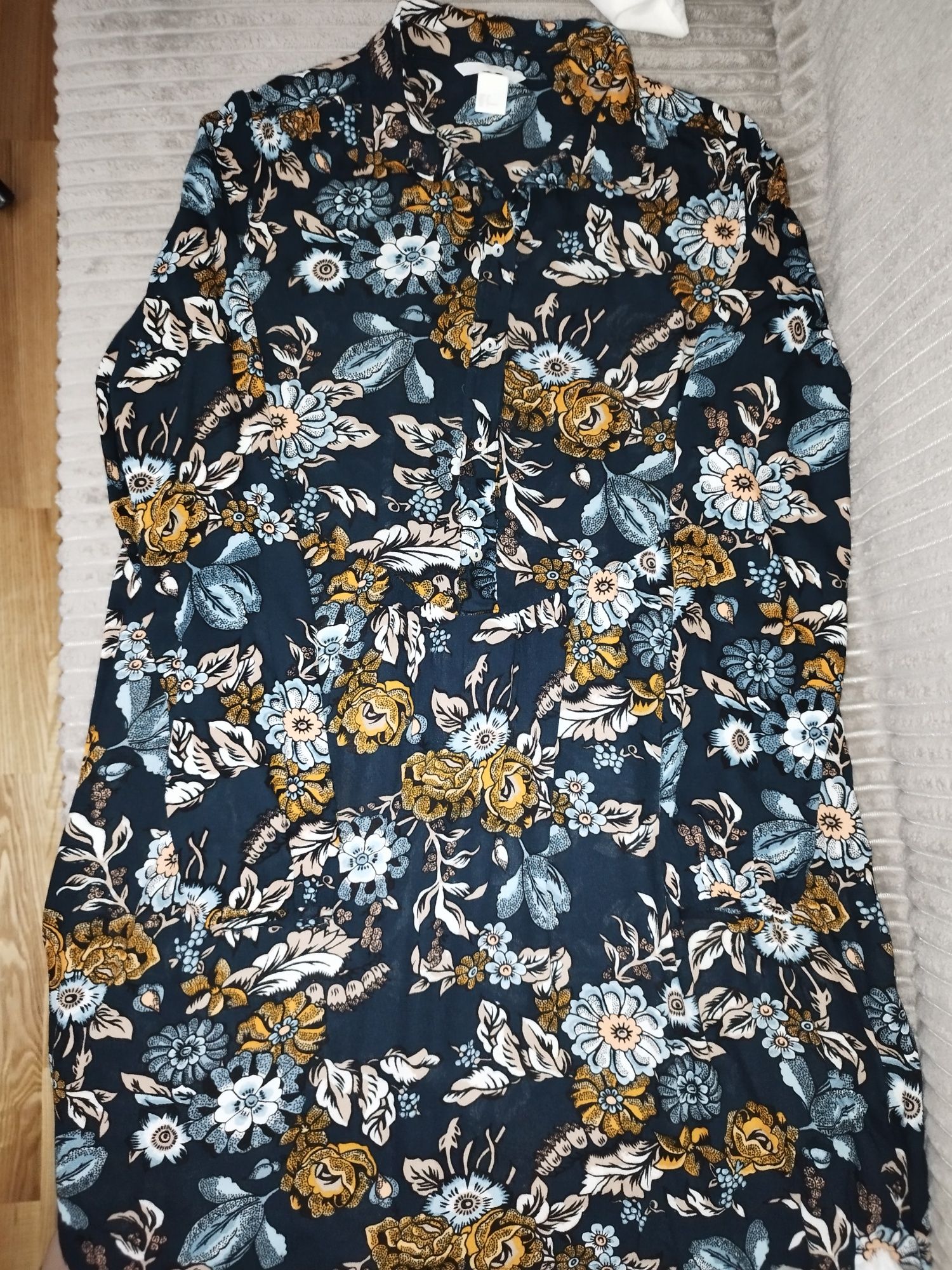 Sukienka damska 36 h&m kwiaty wiskoza