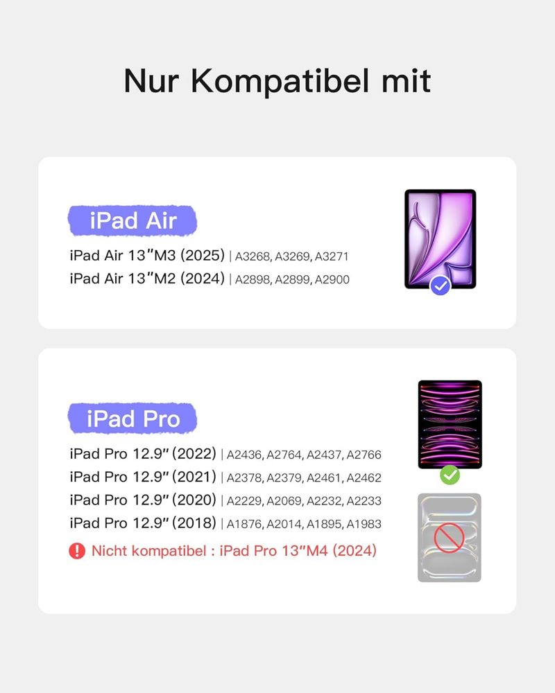 Klawiatura qwertz etui magnetyczne do iPAD HUOBAO (12,9 cala)