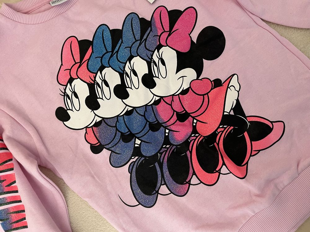 Śliczna bluza dla dziewczynki różowa Myszka Minnie Disney rozmiar 122