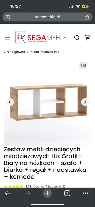 Nadstawka nad biurko