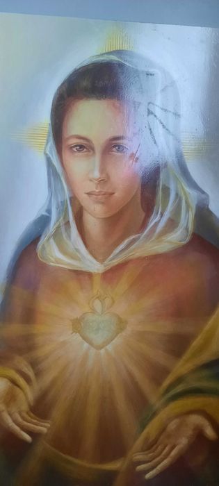Obraz Maryi z Najświętszym Sercem – Leszek Latkowski, 1989 – unikat