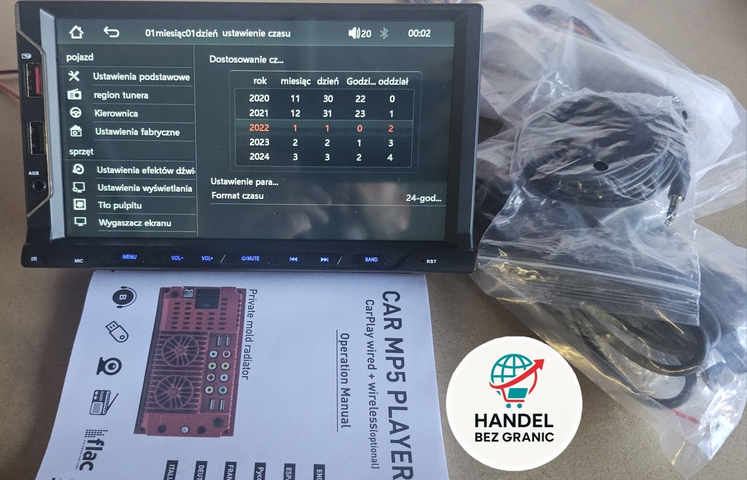Radio samochodowe z odtwarzaczem MP5 Android 2din