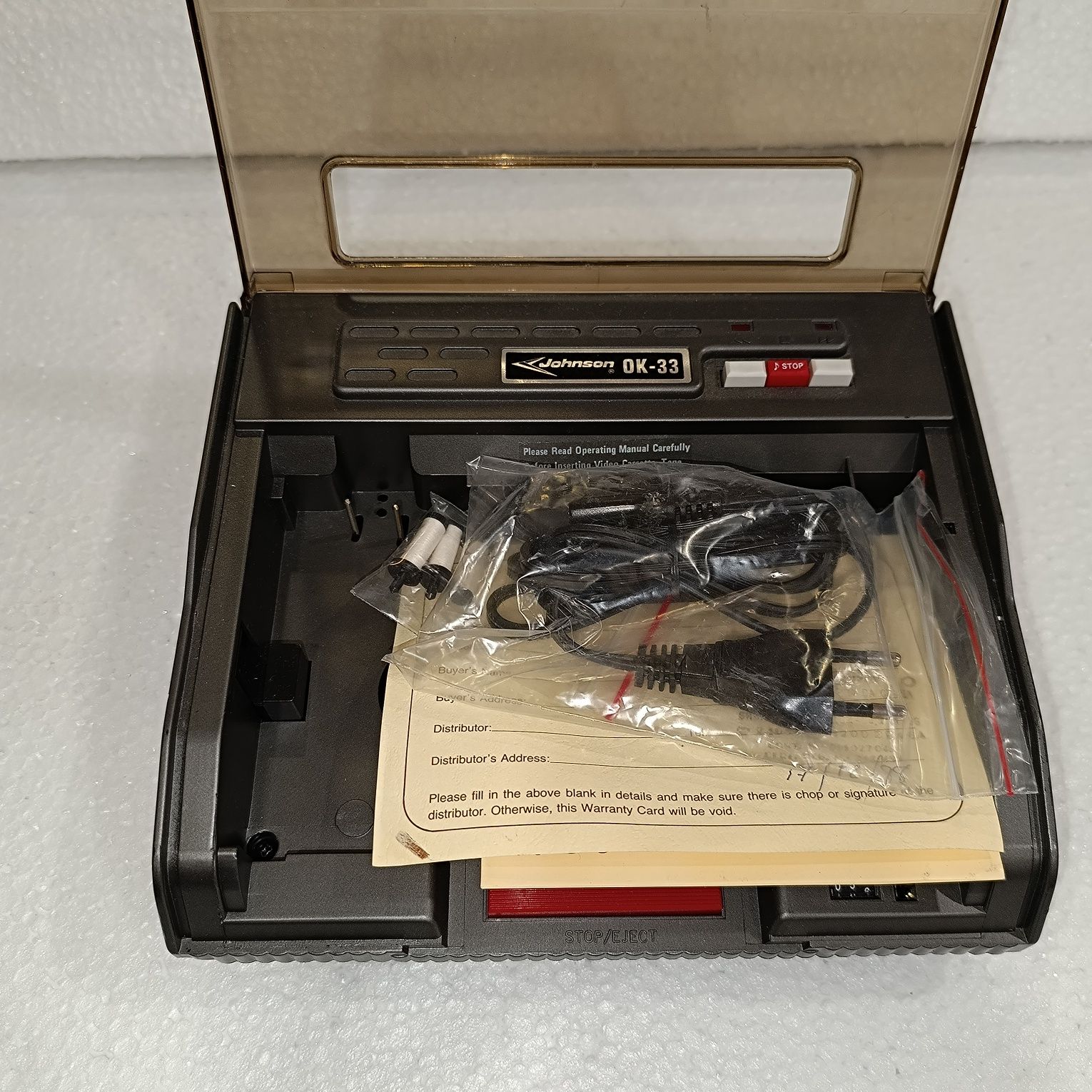 Rebobinador Cassetes VHS Johnson OK-33 Bi-Direcional Cleaner