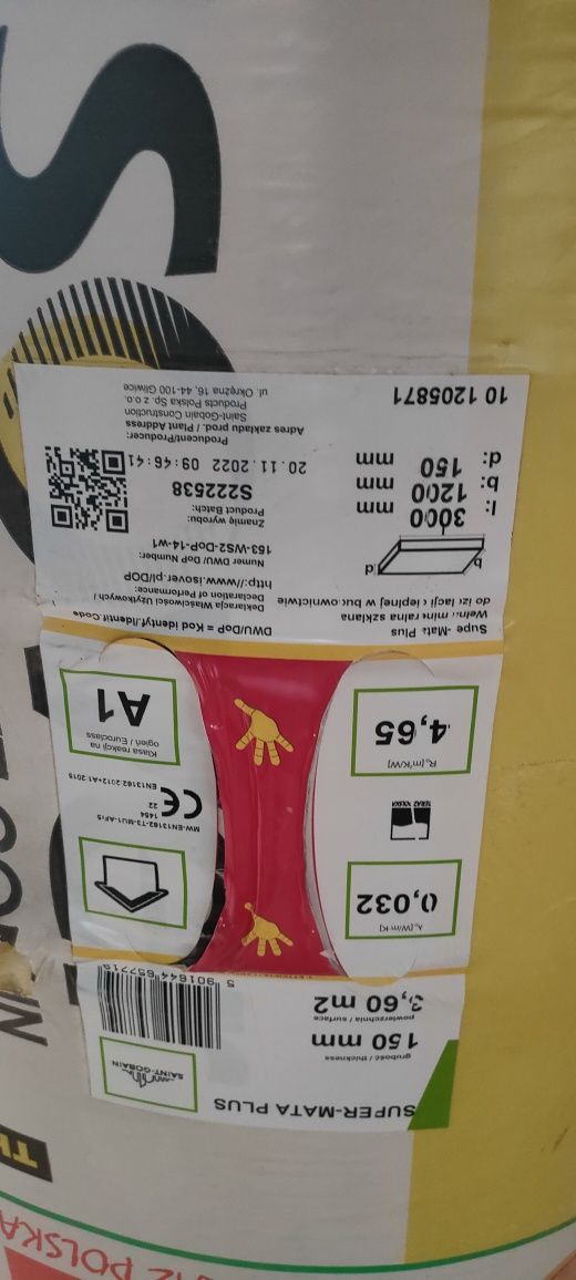 Wełna isover super mat plus 15cm
