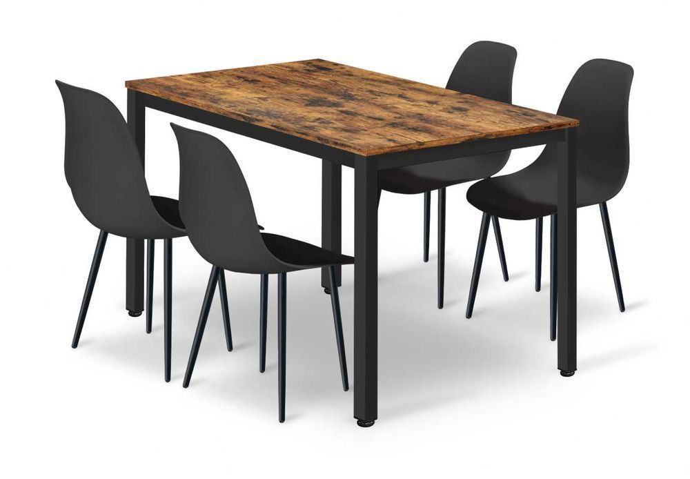 NOWY Stół z Krzesłami Drewniany do Kuchni Salonu Jadalni Stolik Loft