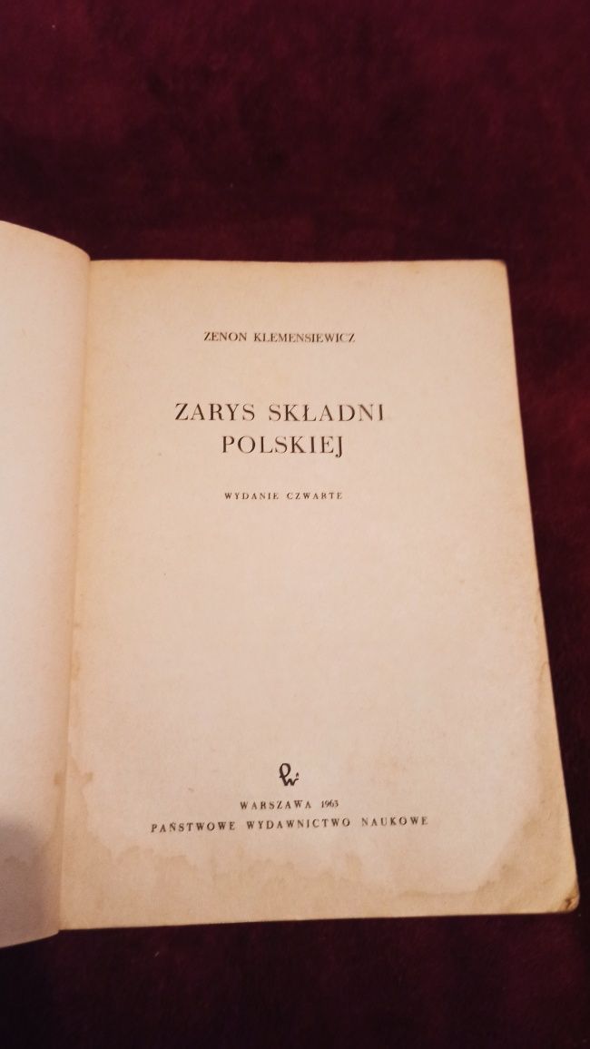 Książka Zarys składni polskiej - Z. Klemensiewicz