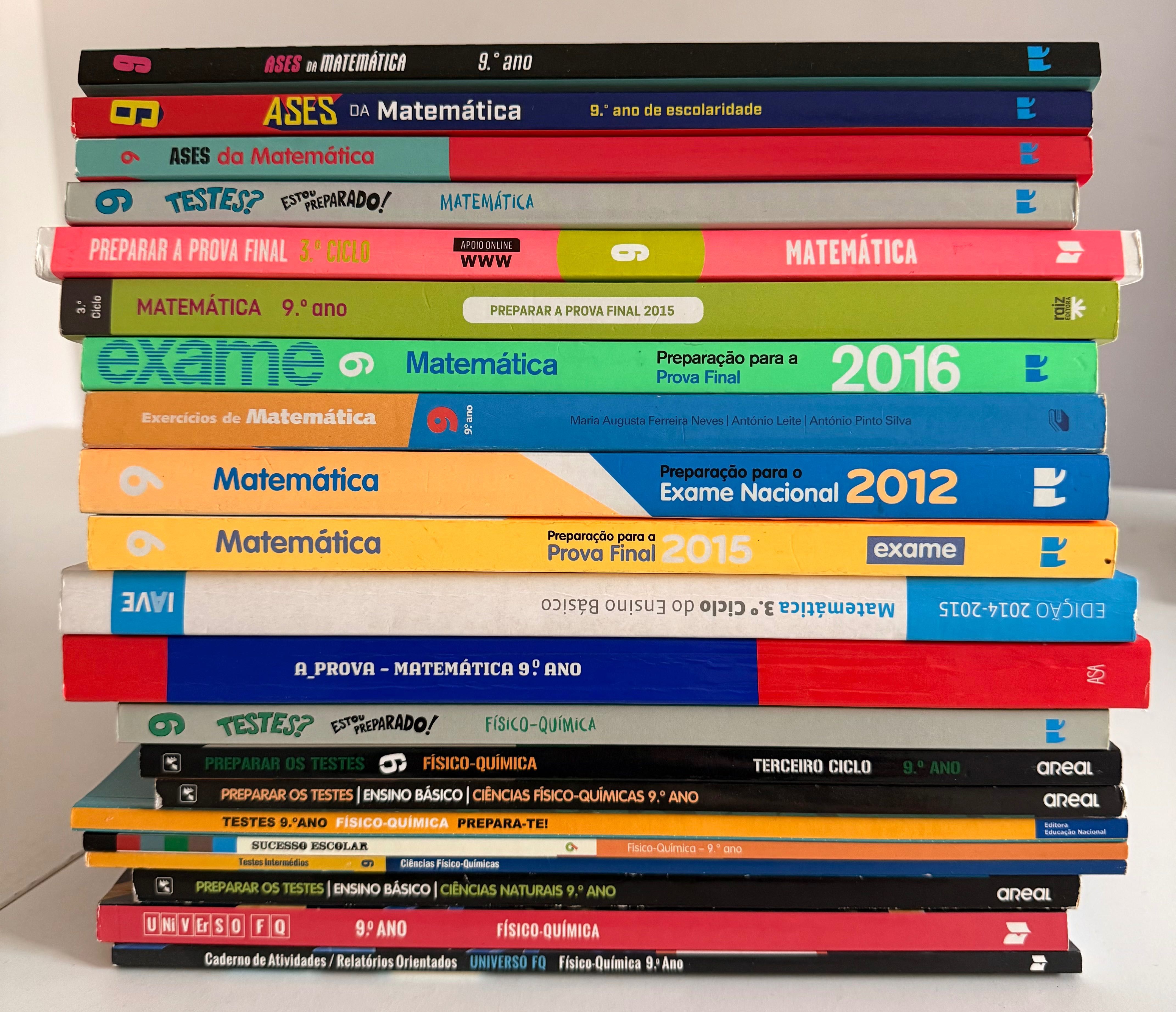 Manuais, Cadernos e livros de Exercícios - 9.º Ano