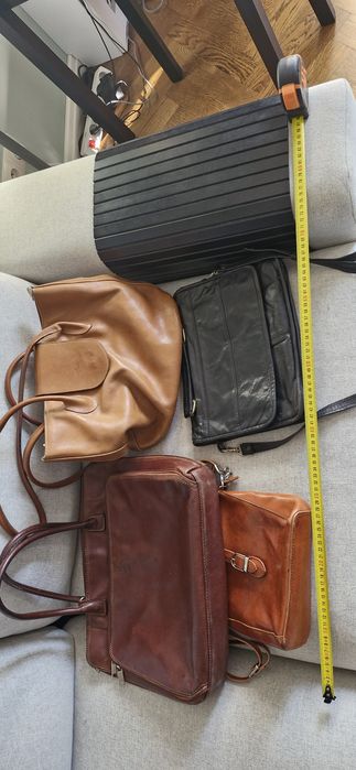 Torebki damskie skórzane zestaw 4 szt używane Kraków torby skóra