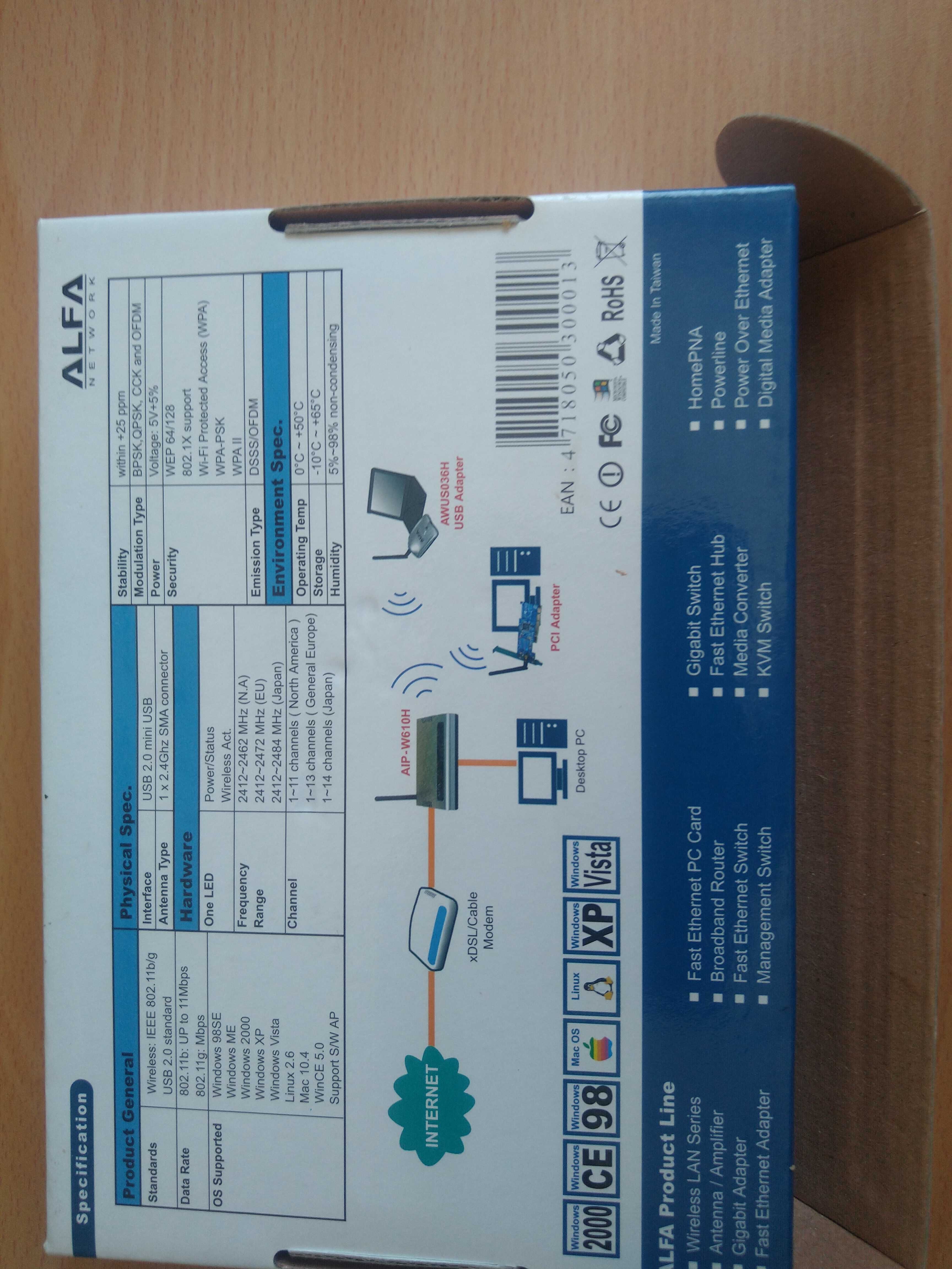 USB Highpower adapter ALFA