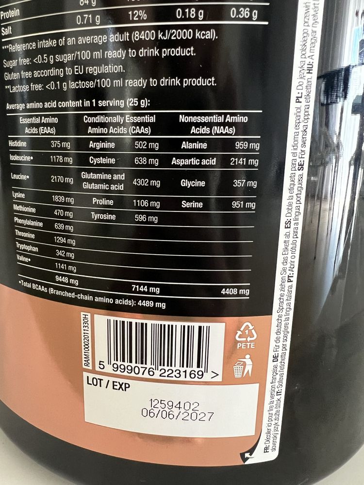 Izolat białka Iso Whey Zero Bio Tech Caffe Latte 2270 gram 90 porcji