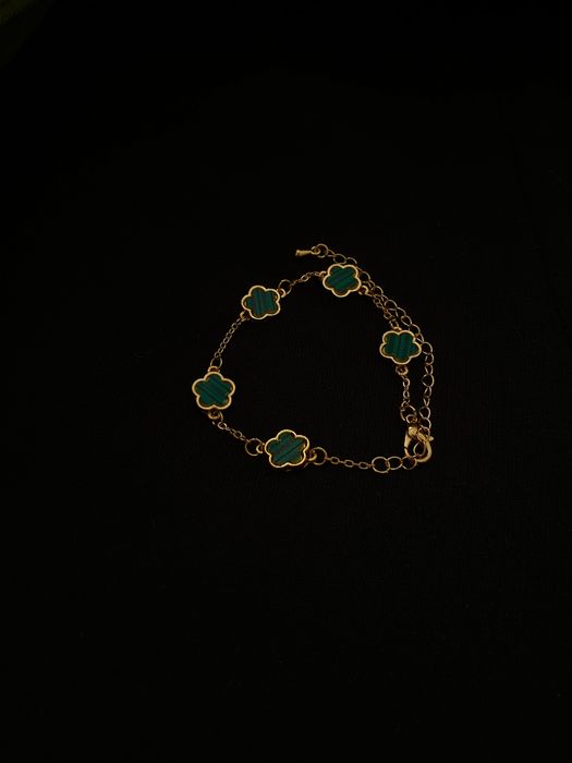Pulseira Vintage Dourada e verde