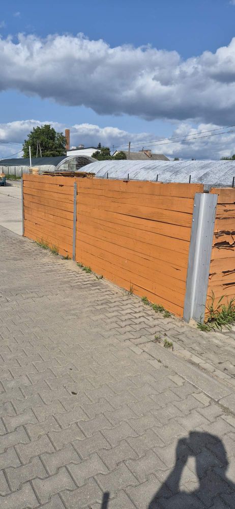 Mur oporowy, plot, ogrodzenie cena 1 mb wys 1,6m z kantowki drewnianej