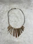 Naszyjnik kolia mankietowy elegancki brokatowy metal metalowy glam 20
