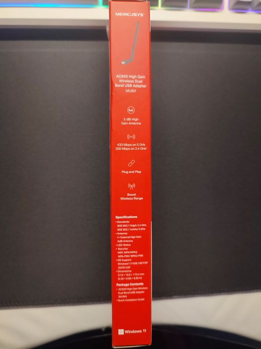 Wi-Fi адаптер Mercusys MU6H AC650 — для швидкого та стабільного інтерн