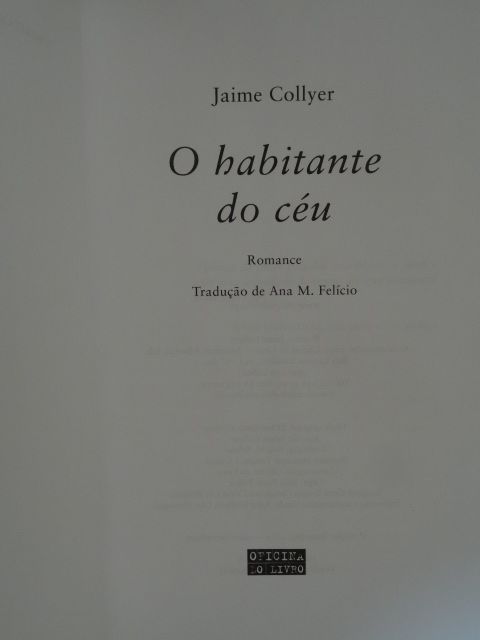 O Habitante do Céu de Jaime Collyer