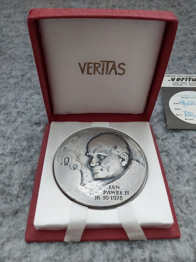 Medal PRL Jan Paweł II VERITAS Krzyż