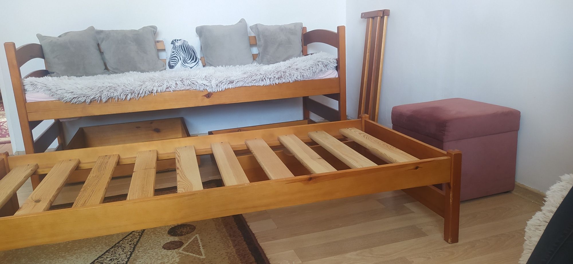 Łóżko dwu osobowe rozsuwane dziecięce