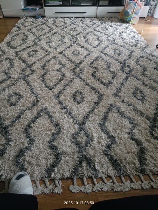 Biało szary dywan 3x2