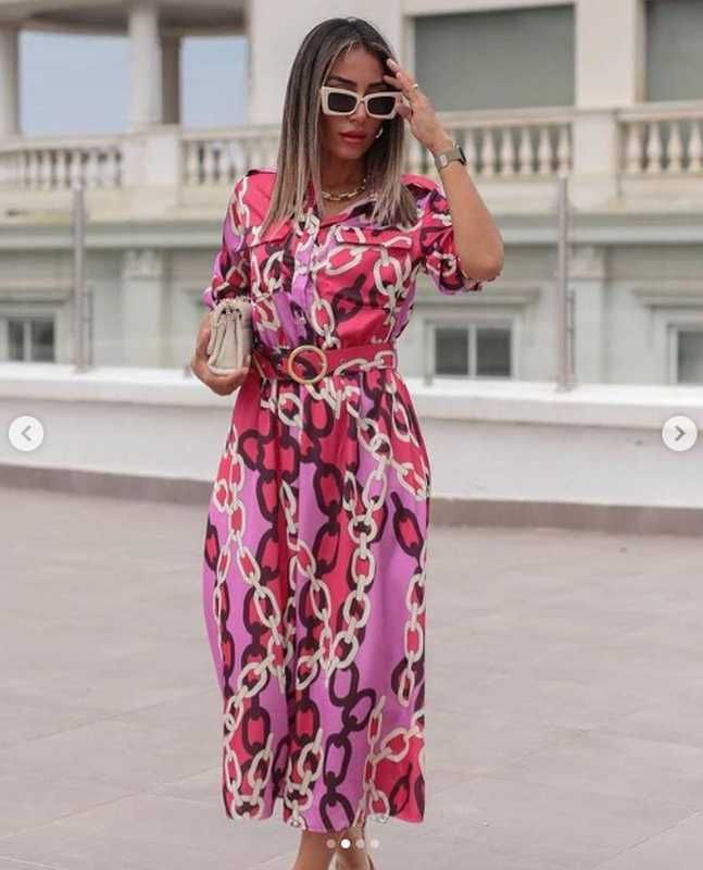 Яркое миди платье Zara S