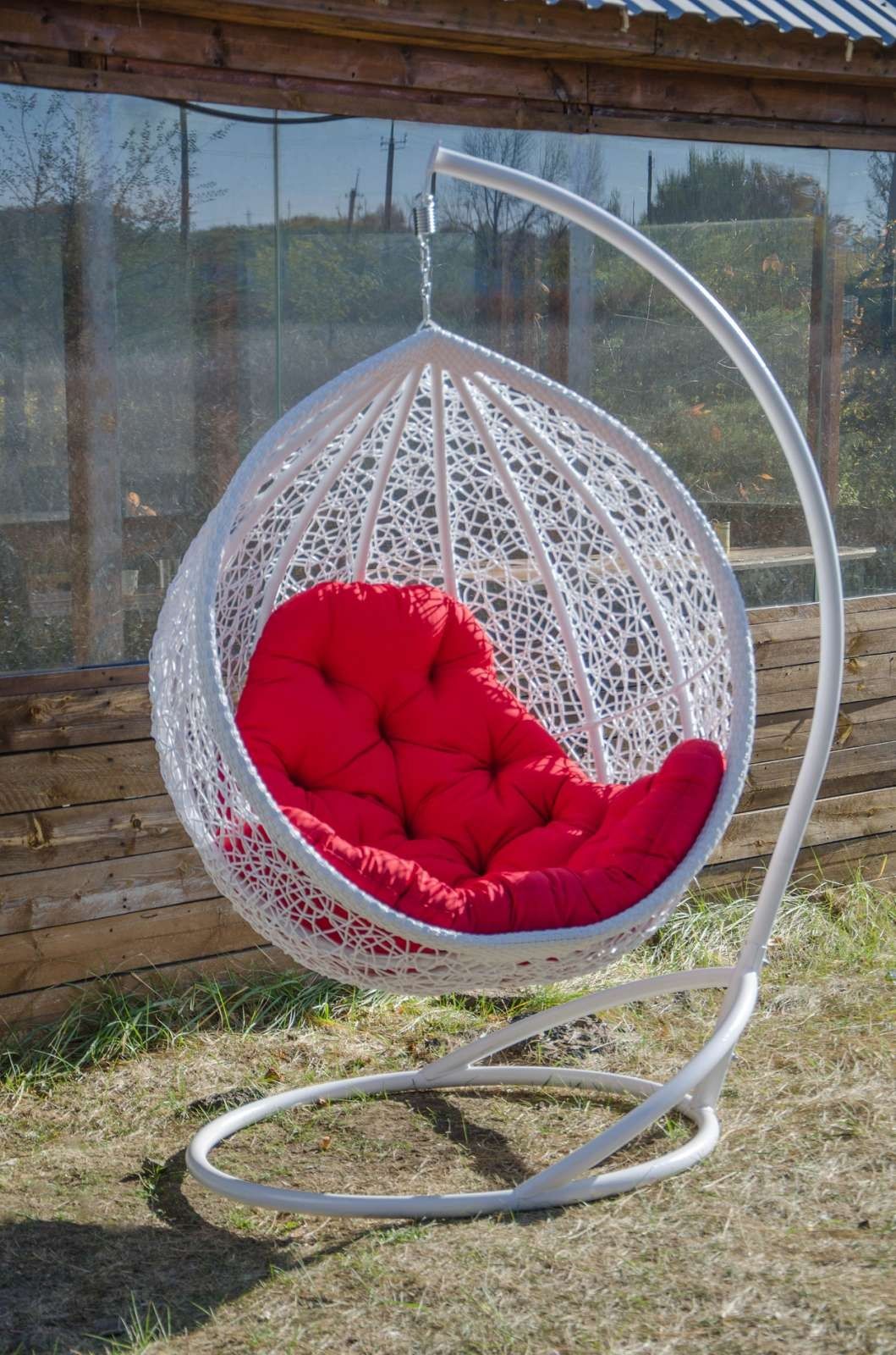 Качественное Кресло качалка подвесное. Плетёный кокон из ротанга
