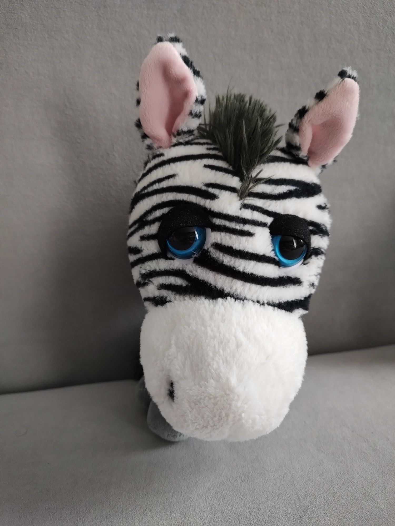 Maskotki pluszaki, krówka, kot, zebra