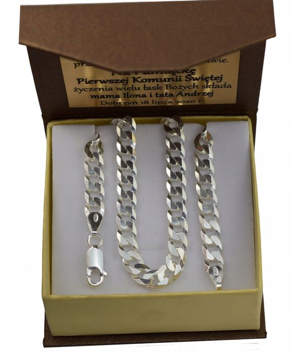 Łańcuszek Srebrny Pancerka Pełna 6,50 mm Grawer Gratis