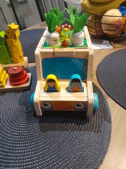 Drewniany Samochód Montessori 8w1 i dwie układanki