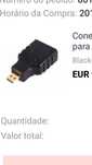 Conector de adaptador conversor para HDTV TV Box micro HDMI 0.5m