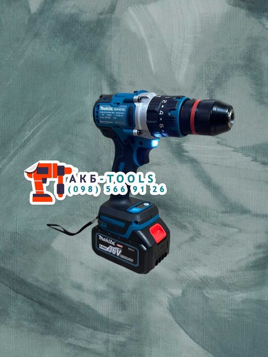 Шуруповерт Makita DHP487BL З функцією удару 120Nm Безщітковий 2 АКБ