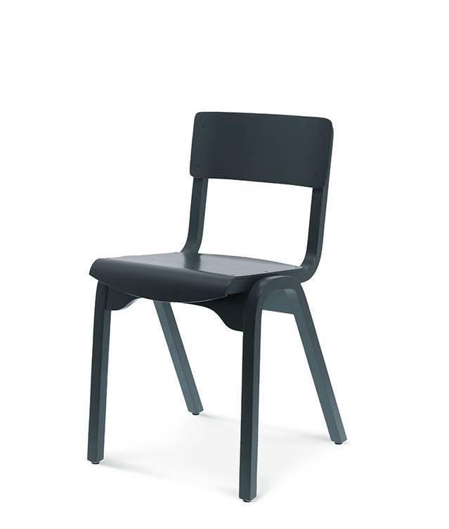 Krzesła Fameg 2 szt kolor czarny, wykonane z profilowanej sklejki