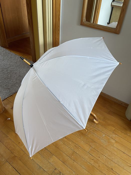 Parasol biały automatycznie rozkładany