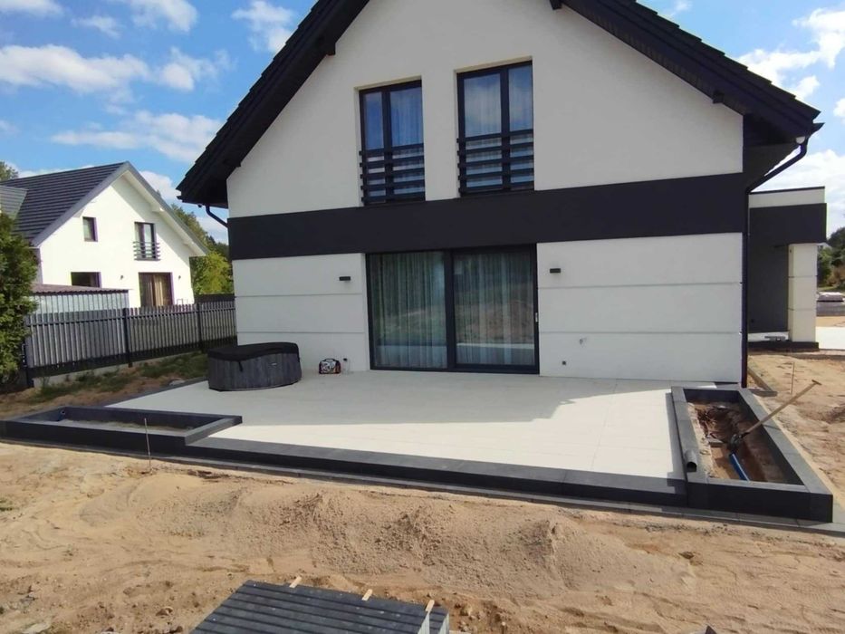 Brukarstwo, kostka brukowa, tarasy, glebogryzarka separacyjna, ogrody