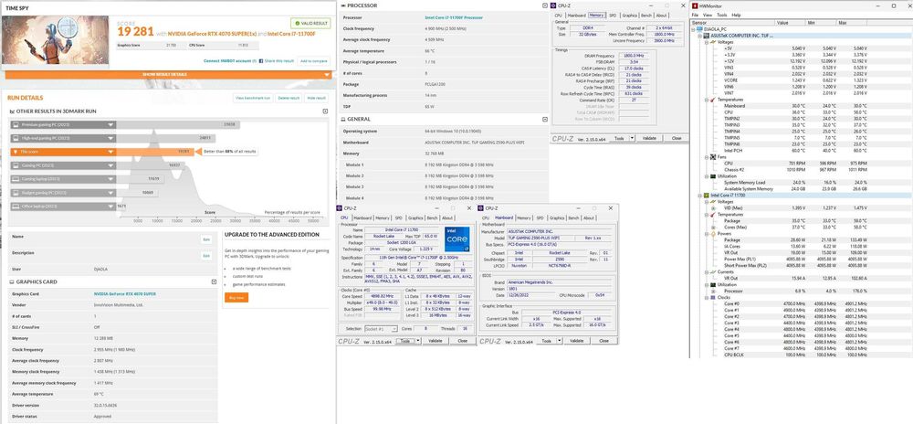 Procesor I7 11700f + Płyta główna ASUS TUF GAMING Z590-PLUS WIFI